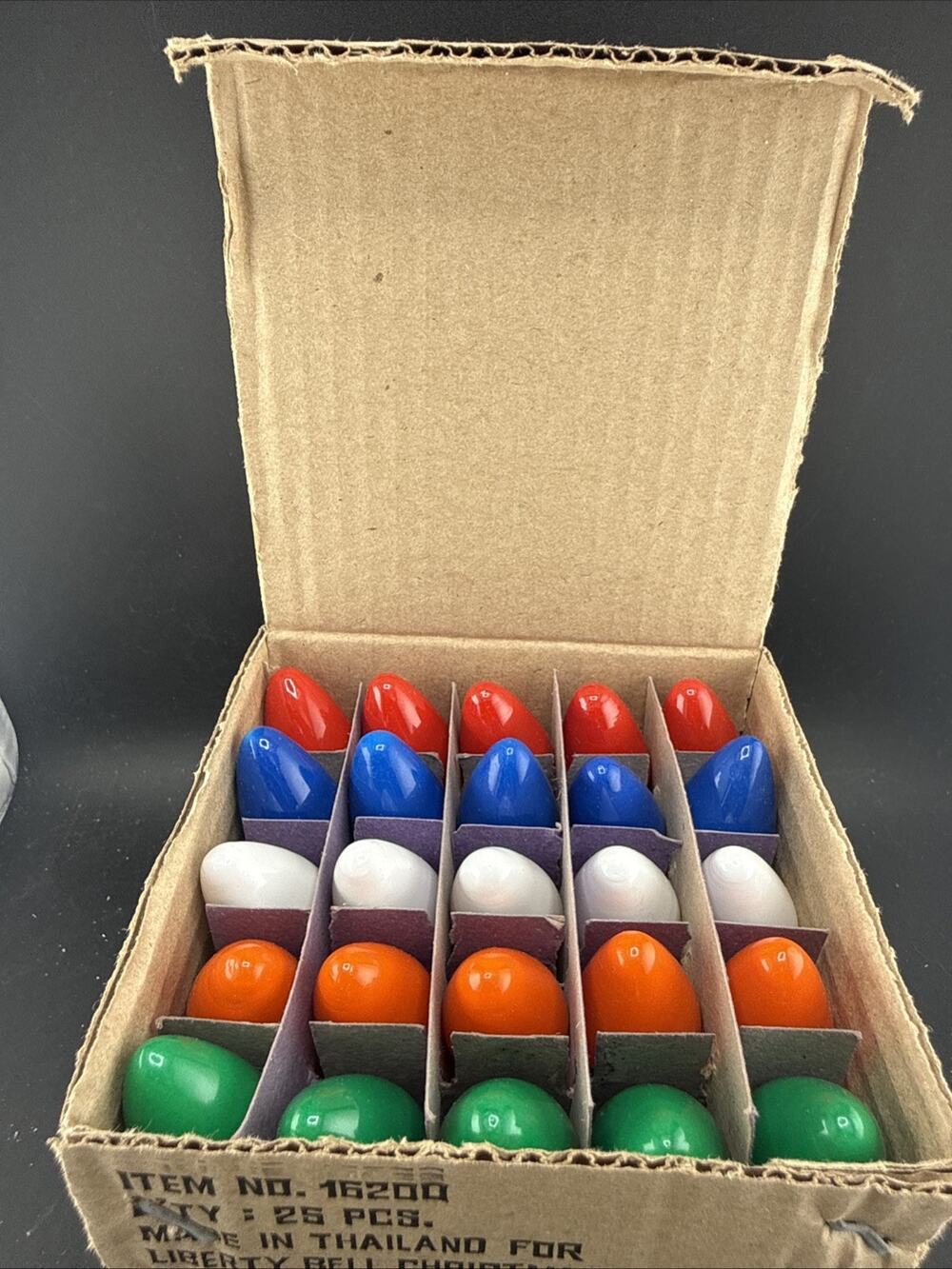 Vintage Liberty Bell C7 Christmas Light Bulbs Box 25 Pcs